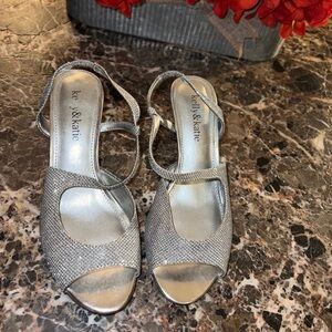 Kelly&Katie sparkly open toe heels